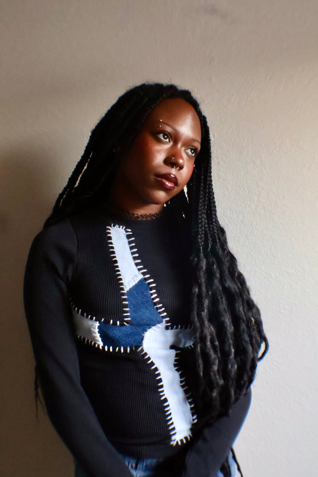 Cross Panel Long Sleeve